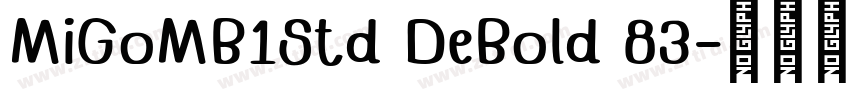 MiGoMB1Std DeBold 83字体转换